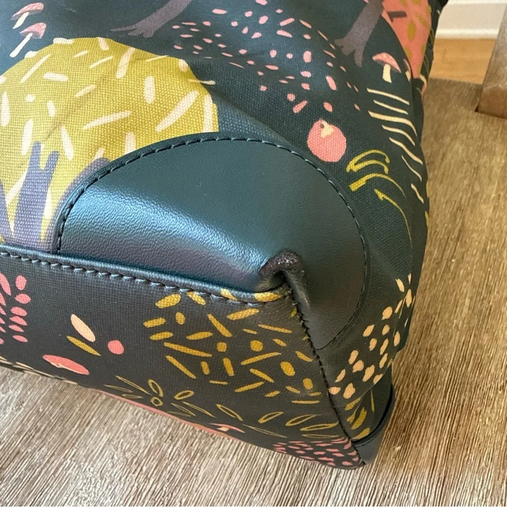 Radley London Epping Forest Tote Bag Navy Woodland Fox Mushroom Scottie Charm - Picture 8 of 15